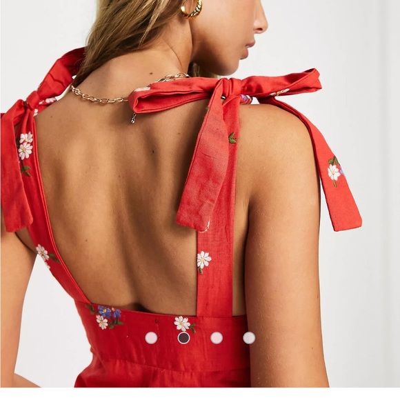 ASOS floral linen maxi dress - Picture 2 of 5